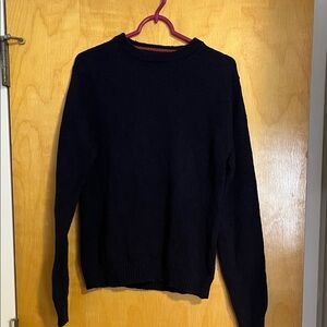 I.D. menswear 100% cotton navy crewneck sweater